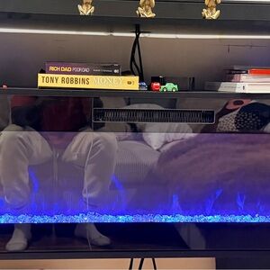 Tv Stand Floating Fireplace